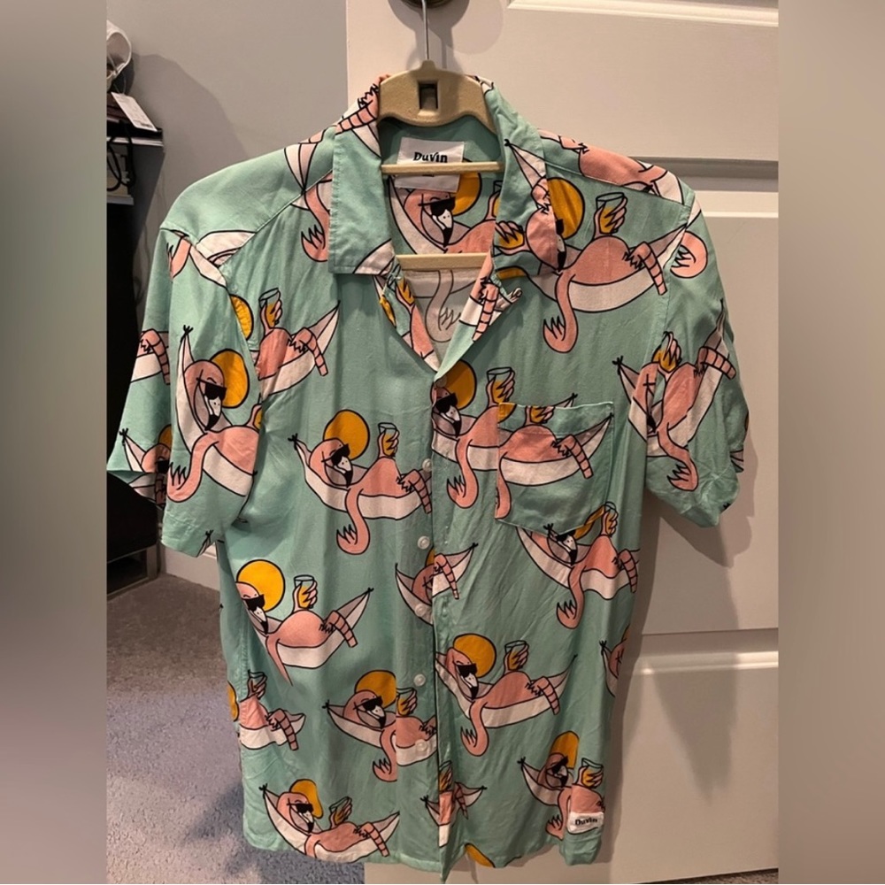 Duvin Short Sleeve Button Down & Swim Trunks Matching Sets